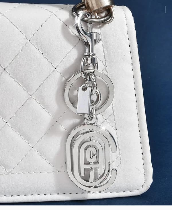 Väskberlocker för handväskor - Söt handväskkedjeberlock - Väskaccessoarer Berlocker för kvinnor Geometry C-Silver