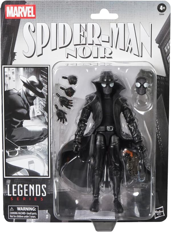 Marvel Legends Series Spider-Man Noir, Retro Cardback Spider-Man Comics Samleobjekt 6-tommers Skala Actionfigur (Amazon Eksklusiv)
