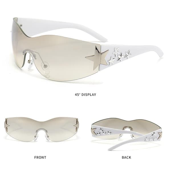 Kehyksettömät Y2K-aurinkolasit C7 C7 C7 C7