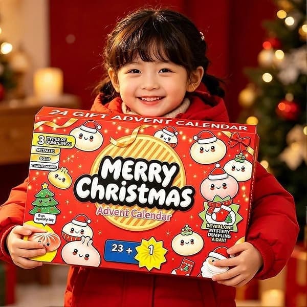 24 dagar julkalender Mochi Squishy Leksaker Överraskning Nedräkning Blind Box Fidget Leksaksset Barn Julklapp, A A