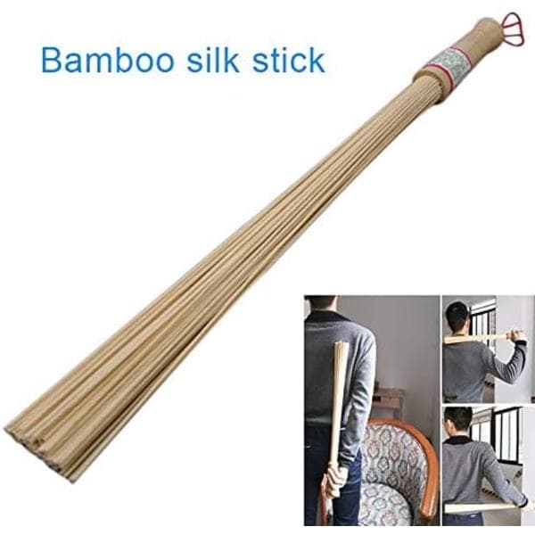 Naturlig bambu kroppsmassagestav, fitness hälsovårds hammare 57cm
