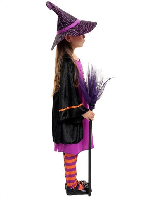 Piger Sort Kat Kostume med Hat til Børn Halloween Kostume Udklædning, Størrelse M M
