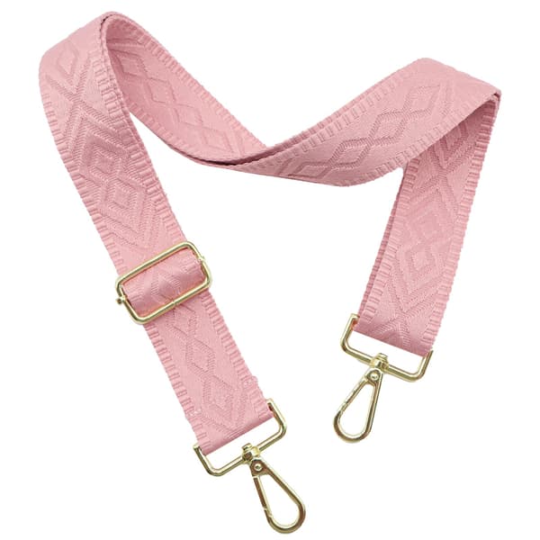 Axelremsväskor för handväskor Breda axelremsväskor Justerbar ersättningsbroderad handväskrem för handväskor Gold Hardware-pink-2