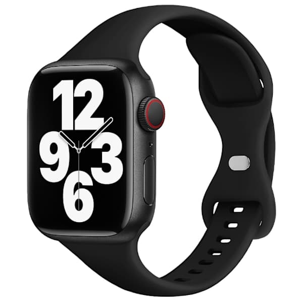 Apple Watch 42/44/45/49mm Sort Silikonerem Sort 42/44/45/49mm