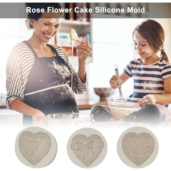 3D Ruusu Mousse Kakku Silikonimuotti