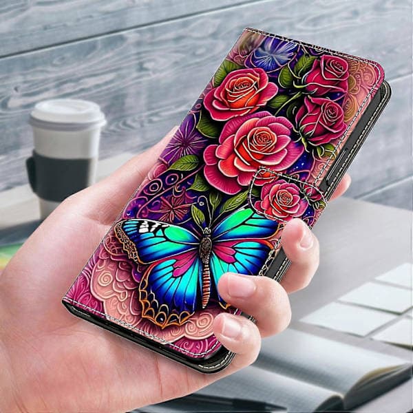 iPhone 16 -kotelo PU-nahkalompakkokotelo jalustalla