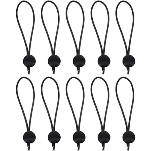 10-pakning - Presenningsfester - Elastisk{bt} Svart-FO-