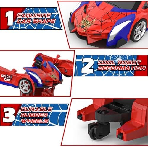 BLUEJAY Transform RC-biler for gutter 3-12, 2.4Ghz fjernstyrt bil Red