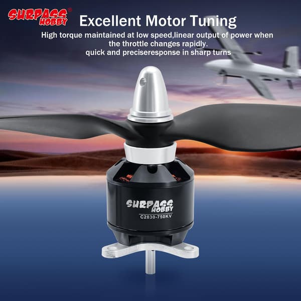 Surpass C2830 750KV borstlös motor för RC-flygplan med fast vinge 750kv