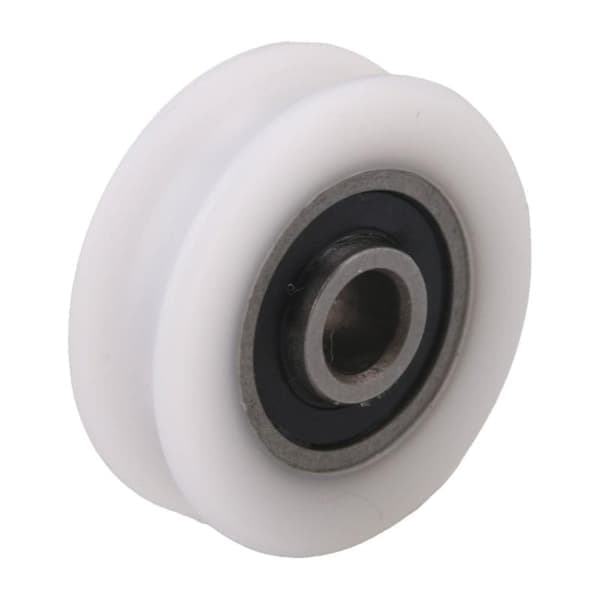 4 stk. hvid indvendig diameter 4 mm U-rille nylon remskivehjul til skydedør