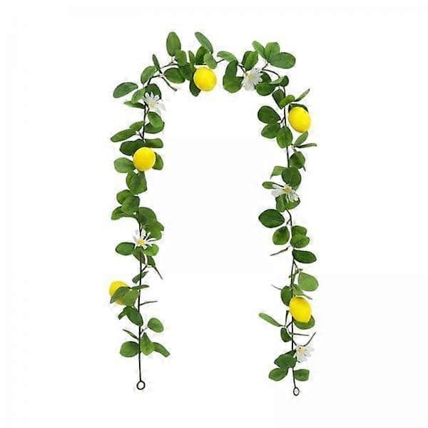 3x kunstig sitrongirlander med blomster jubileumsmantel