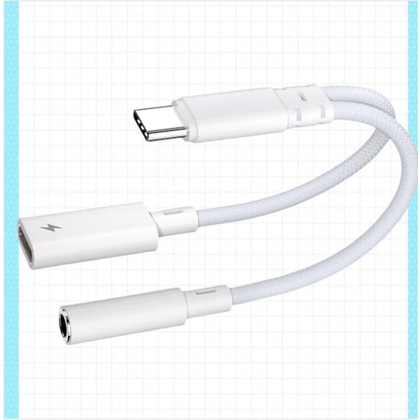 AA10-B2P15 USB-C til 3,5 mm adapter med PD-lading