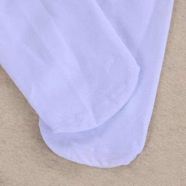 Flicktights med knätatuering, vit, storlek L white L