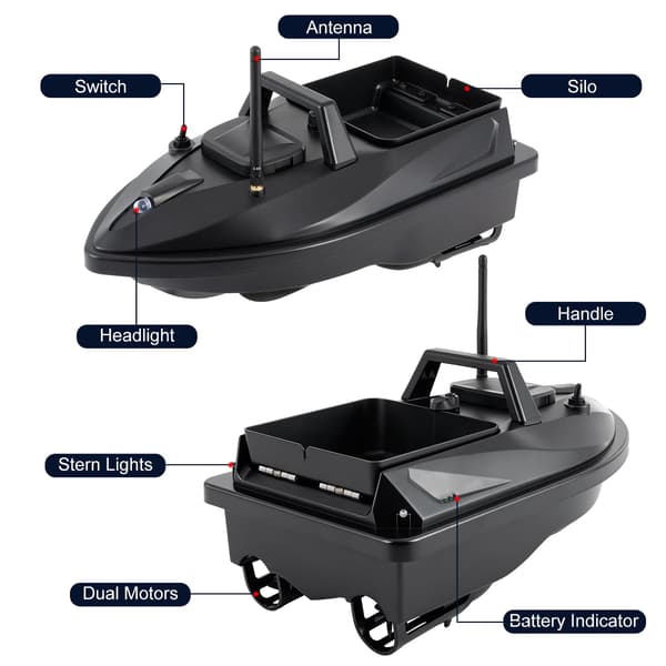 RC Foderbåd til Fiskeri, Advarsel om Lavt Batteri, Fartpilot