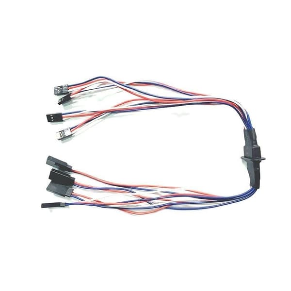 MPX 8 ben flange monteret han hun multi ledning dobbelt tredobbelt firedobbelt 2/3/4 servo forlængerledningsnet 20awg til RC fly (2 servo ledning 1M 1F) 2 servo wire 1M 1F