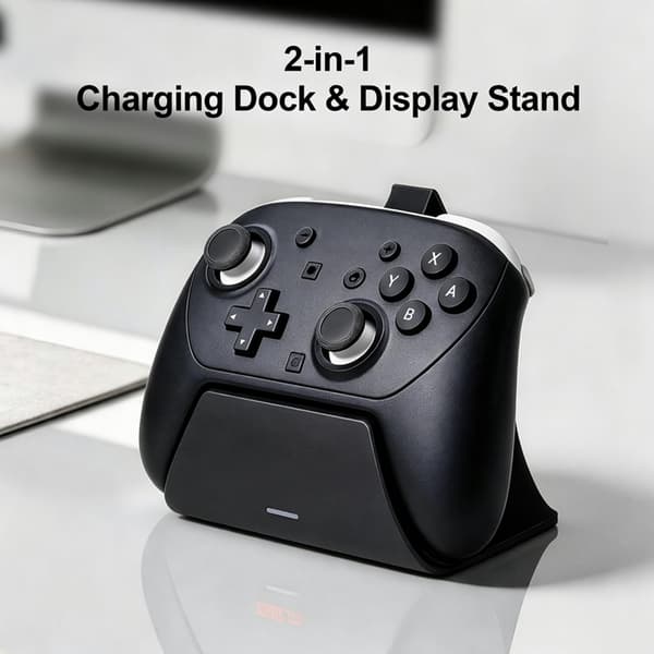 Opladningsdock til Switch 2 Pro Controller Opladeradapterstation Opladningsbasestativ