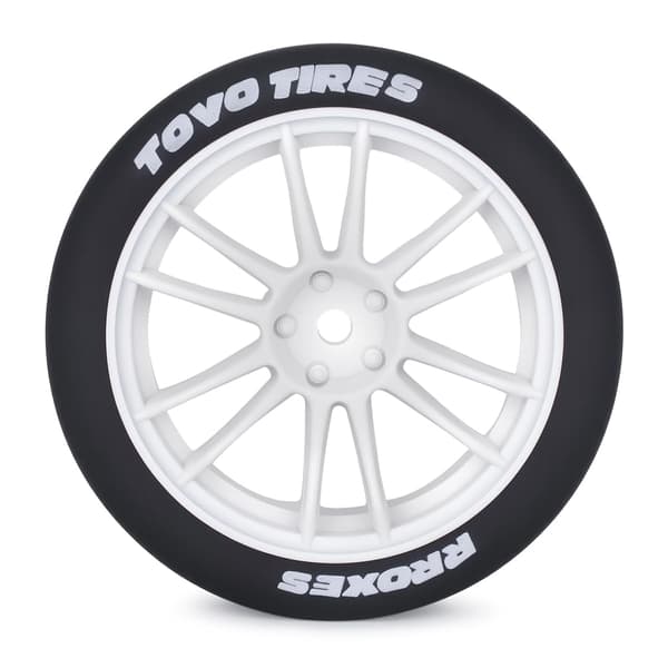 1/10 RC Drift Hjul og Dæk Sæt, 12-Eget On-Road Touring Bil Hjul Dæk Combo, 12mm Hex Drift Dæk til RC Drift Bil, 4 STK (Hvid) White