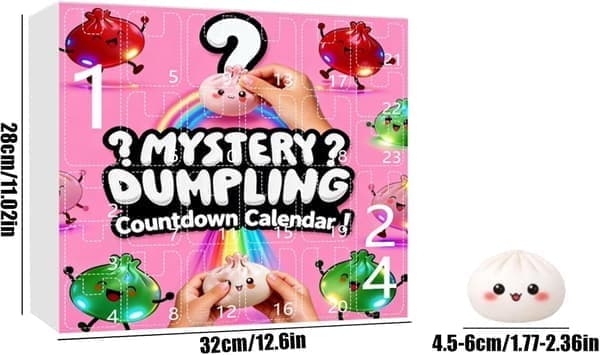 Squishy Dumpling Mystery Julekalender Dumpling Squishies Mysterieboks med 24 STK/8 STK Tilfældige Overraskelses-Squishies til Angstlindring Hånd