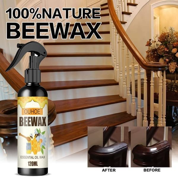 120 ml Møbelvoksspray, Genskab glans, Matspray til træmøbler 120 ml