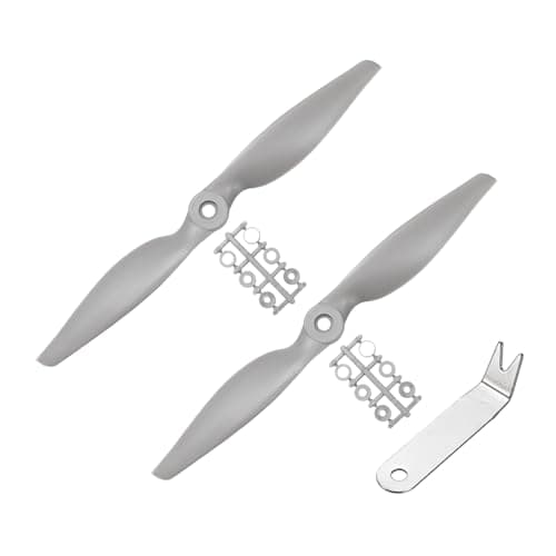 MECCANIXITY 9x4,5 tommer RC-propeller, 2-bladede propellerudskiftninger Grå højhastighedspropel med adapterringe og propel-nøgle til RC-fly 4 9" x 4.5"