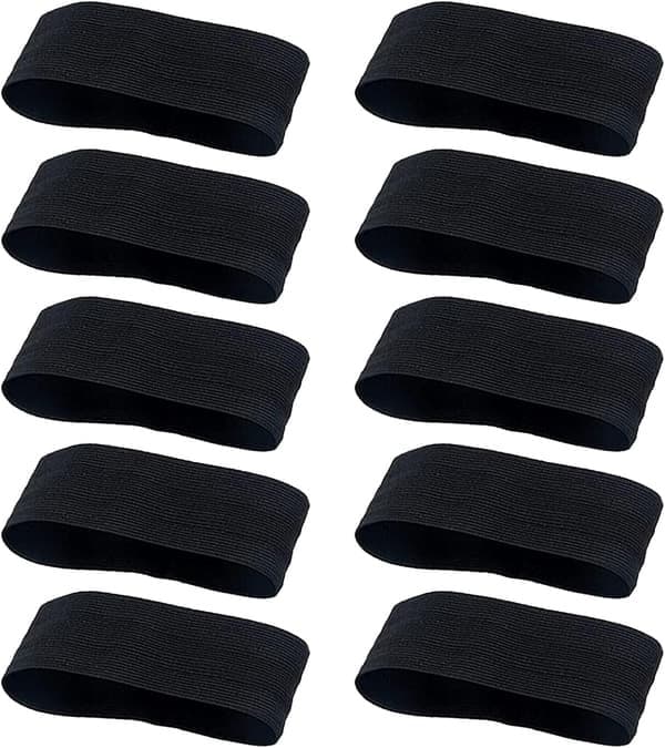 10 stk. sorte armbind til fodbold, elastiske sorte sørgebind, sorte armbind til fodbold, løb, respekt, begravelse