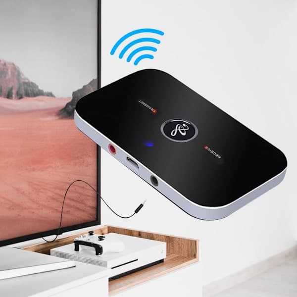 2-i-1 Bluetooth-sender og -mottaker trådløs lydsender