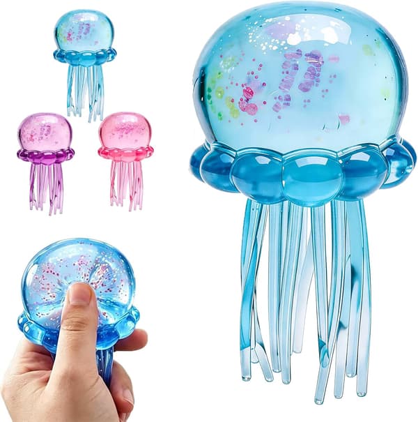 Manet Squishy, Manet Design Kläm Stressboll, Drop Malt Sockerbollar för Ångest Stress, Sensorisk Leksak med en Super Solid Squish för Vuxna Blue