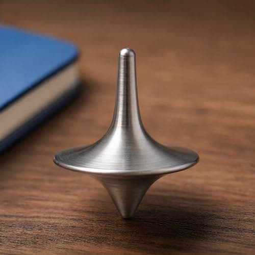 Silver Precision Metall Skrivbordsgyro Snurrande Topp Ornament Silver