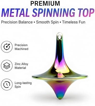 Silver Precision Metall Skrivbordsgyro Snurrande Topp Ornament Silver
