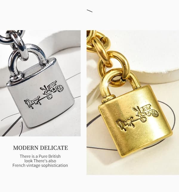 Väskberlock, söta handväskberlocker, väsktillbehörsberlocker, väskkedjor, handväskberlocker Lock-Silver