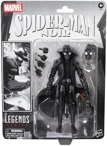 Marvel Legends Series Spider-Man Noir, Retro Cardback Spider-Man Comics Samleobjekt 6-tommer Skala Actionfigur (Amazon Eksklusiv)