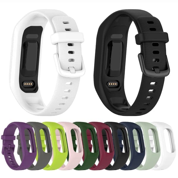 Sportremmar i silikon för Garmin Vivosmart 5 VIT Vit white