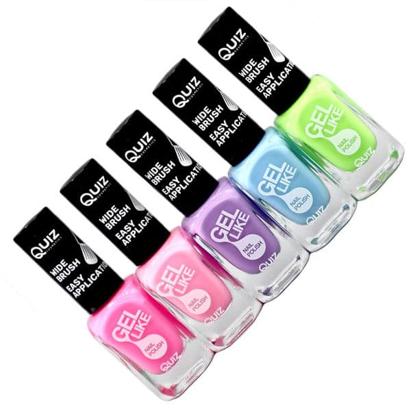 5-pack nagellacksset Pastellfärger Multicolor manikyrset