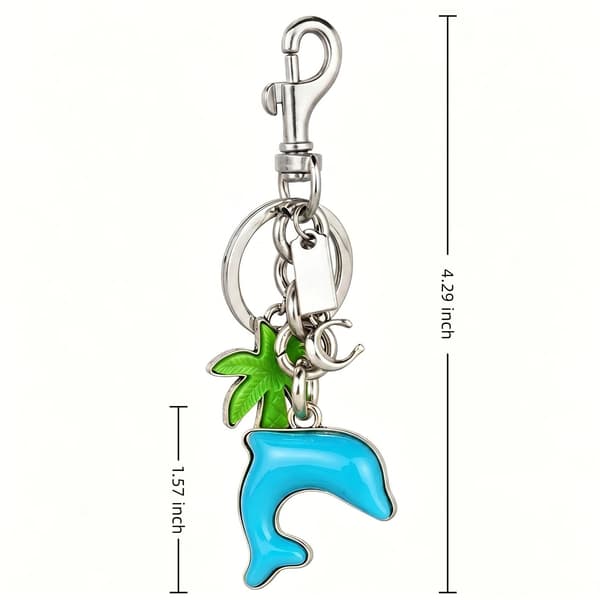 Väskberlocker för handväskor - Söt handväskkedjeberlock - Väskaccessoarer Berlocker för kvinnor Dolphin-silver