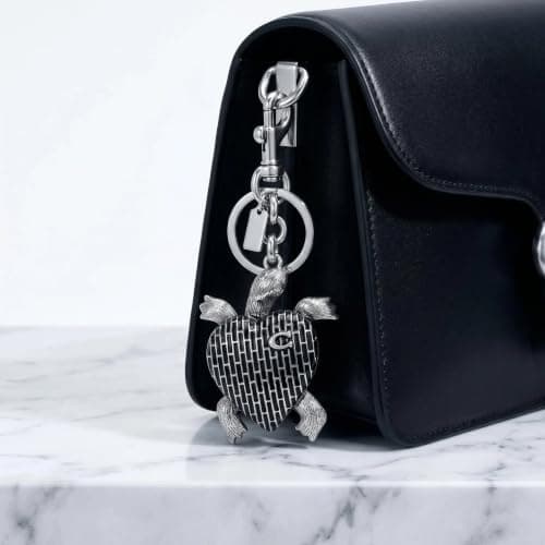 Väskberlock, söta handväskberlocker, väsktillbehörsberlocker, väskkedjor, handväskberlocker Silver-Turtle