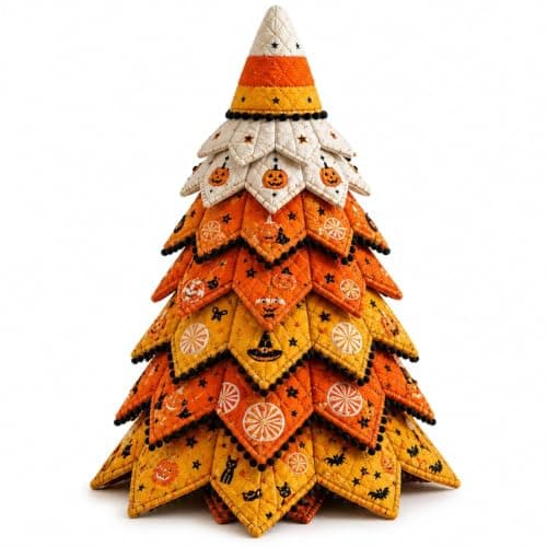 DIY Halloween tikattu kangaspuusarja, 3D ompeluartesetti Halloween-puu, C C