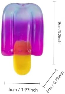 Iskrem Squishy Leketøy, Sommer Sensorisk Stresslindrende Klemme Squishy, Ispinne Squishy for Påskekurvfyll, Festgaver, Angstdempende