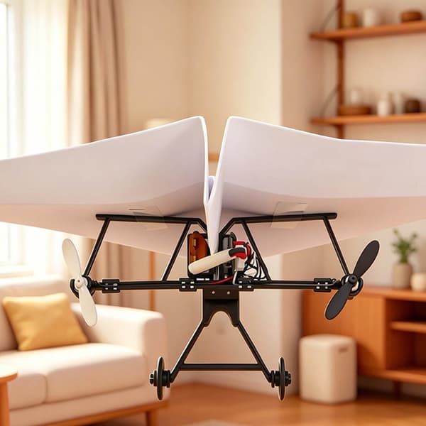 DIY Elektrisk RC Pappersflygplanssats, Inbyggd Gyrostabilisator Three Electrics