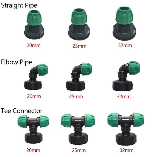 IBC Tank Adapter Kobling Gjengeforbindelse 25MM RETT RØR 25mm Rett Rør Straight Pipe 25mmStraight Pipe