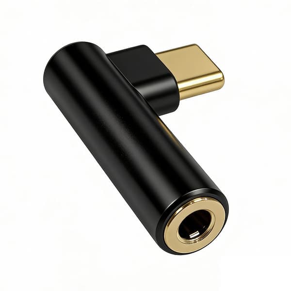 USB-C til 3,5 mm Aux lydadapter Grå