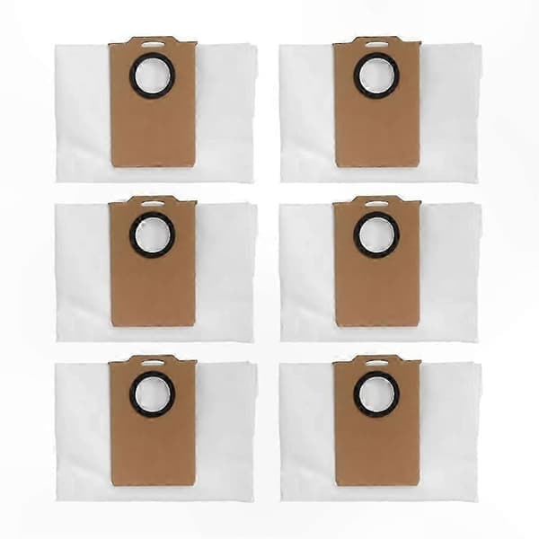 Støvpose til Dreame Mova E20 Plus, Proscenic Q8 Max, Trouver E20 Pro Plus, Honor Choice R3 Plus Støvsuger Hvid, Størrelse 6 STK 6PCS