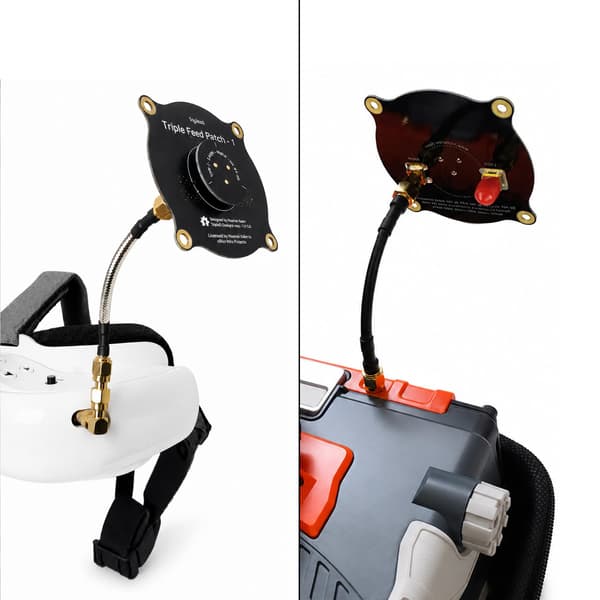 5.8GHz Triple Feed Patch Antenne, 9.4dBi Højforstærknings Retningsbestemt FPV Antenne RHCP LHCP Lineær m/SMA Han til SMA Han Kabel til FPV Goggles FPV