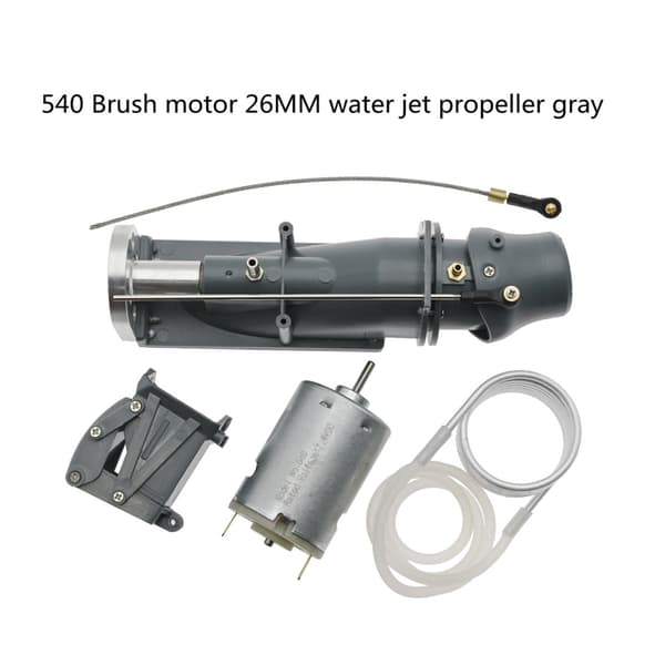 RC Båt Jetpump Borstlös Thruster Tillbehör Propellerrör Modellbåt Gummirör Spraykomponent Utbytbar Lämplig för RC Modell, Grå Gray