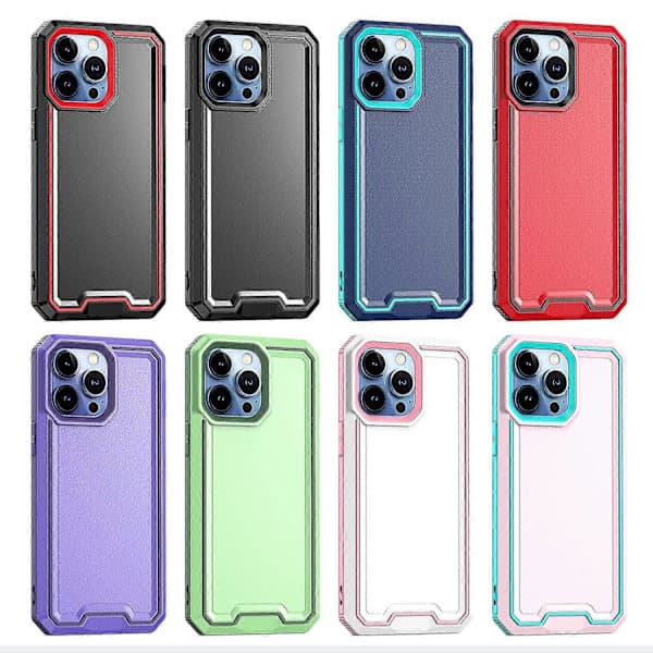 Armor tofarget TPU + PC-mobilveske for iPhone 14 Pro Max