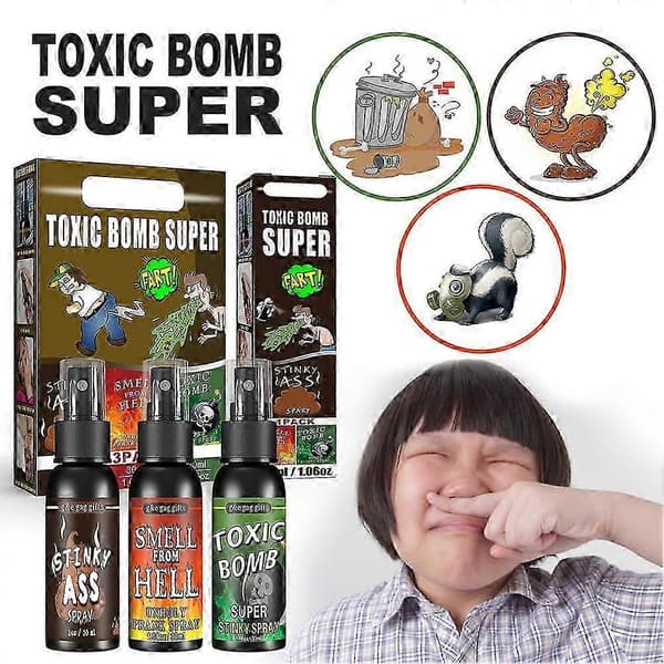 Pruttespray til voksne børn ekstra stærk stankvæske kraftfuld effektiv prutte-prank-spray Hell Flavor Box