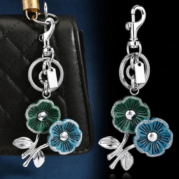 Väskberlocker för handväskor - Söt handväskkedjeberlock - Väskaccessoarer Berlocker för kvinnor 2 Flowers-Silver