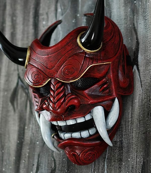 Samurai Oni Airsoft-naamio BB-ase Halloween-asu Ninja Paha Demoni Cosplay DA01