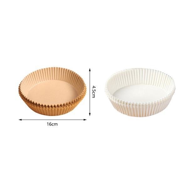 100 st Air Fryer Engångspapper Parchment Foder - Airfryer Foder Vita white