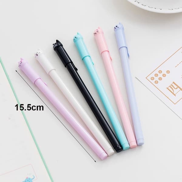 10 stk. sort kattegelpen tegneserie dyregelpen SORT Black
