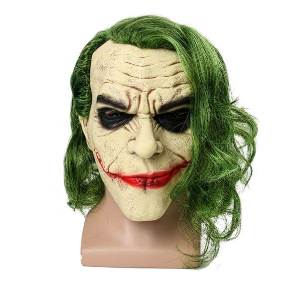 The Dark Knight Batman Joker Latexmaske Hodeplagg COS